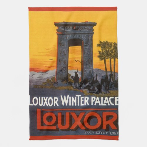 Vintage Travel Louxor Winter Palace Egypt Africa Kitchen Towel