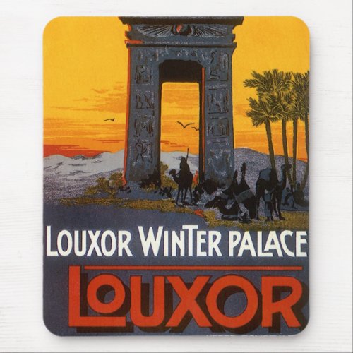 Vintage Travel Louxor Winter Palace Egypt Africa Mouse Pad