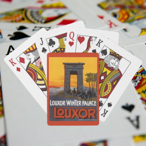 Vintage Travel Louxor Winter Palace Egypt Africa Poker Cards