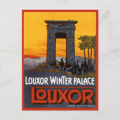 Vintage Travel Louxor Winter Palace Egypt Africa Postcard