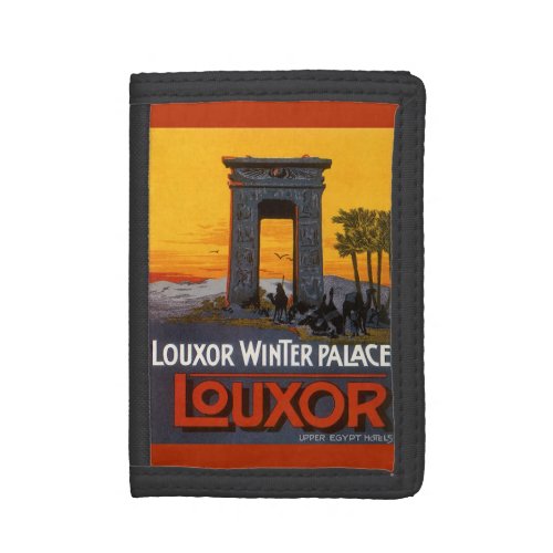 Vintage Travel Louxor Winter Palace Egypt Africa Trifold Wallet