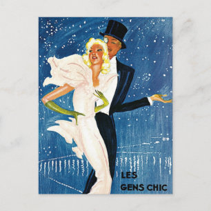 Vintage Travel, Love Romance Winter in Monte Carlo Postcard