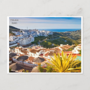 vintage travel Malaga Spain Alcazaba city  Postcar Postcard