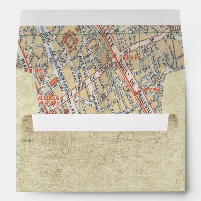 Vintage Travel Map Envelopes (Back (Bottom))