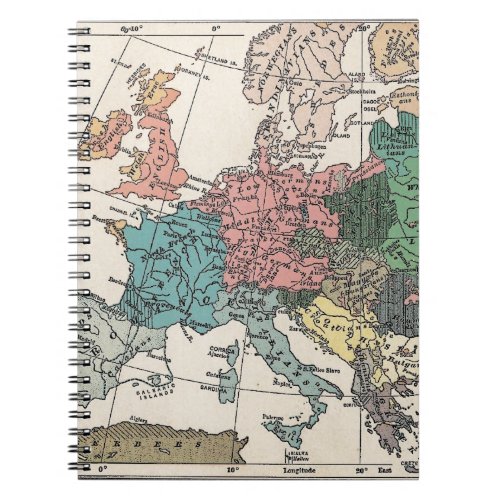 Vintage Travel Map Notebook