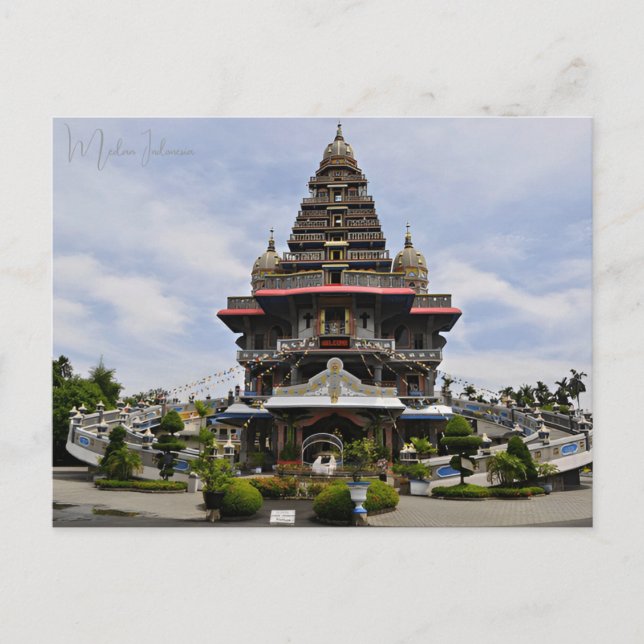 vintage travel Medan Indonesia Sumatra vacation  Postcard (Front)