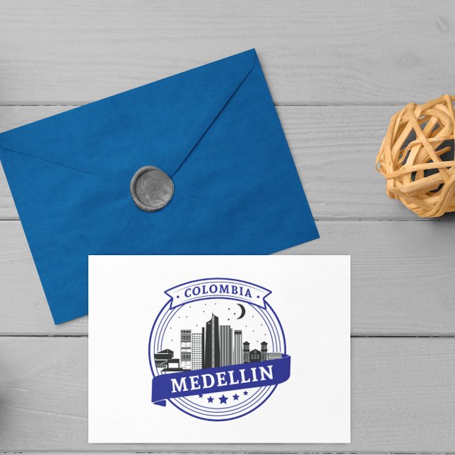Vintage Travel Medellin Colombia Postcard (medellin colombia postcard)