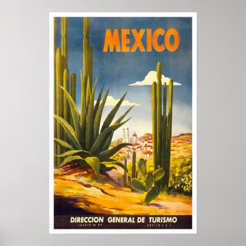 Vintage travelMexico Poster