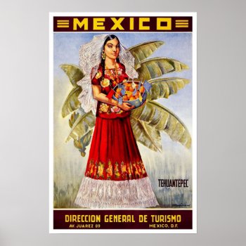 Vintage Travel Mexico Poster by ContinentalToursist at Zazzle