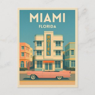 Vintage Travel Miami Art Deco District Florida