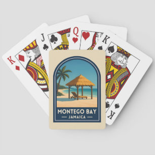Vintage Travel Montego Bay Jamaica Beach Retro Poker Cards