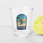 Vintage Travel Montego Bay Jamaica Beach Retro Shot Glass