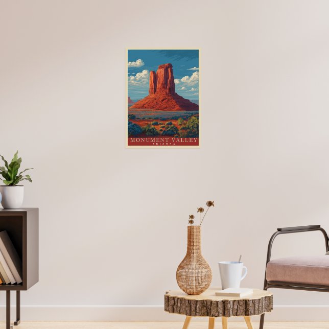 Vintage Travel Monument Valley Arizona Poster | Zazzle