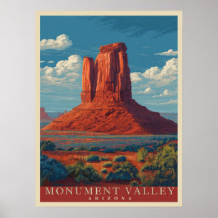 Vintage Travel Monument Valley Arizona Poster