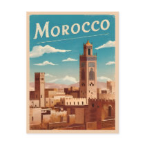 Vintage Travel Morocco North Africa Retro Scenic Postcard