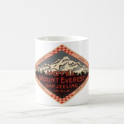 Vintage Travel Mount Everest Darjeeling India Coffee Mug