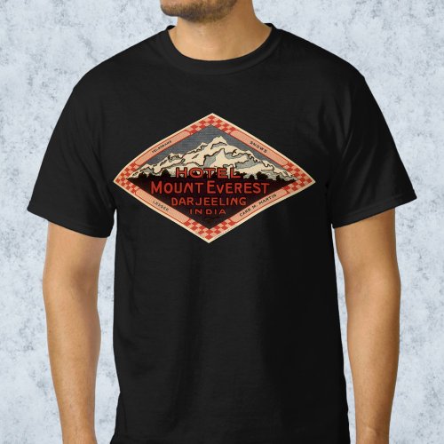 Vintage Travel Mount Everest Darjeeling India T_Shirt