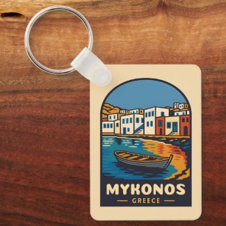 Vintage Travel Mykonos Greece Island Seaside Retro