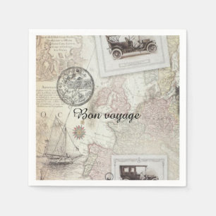 Vintage travel napkins