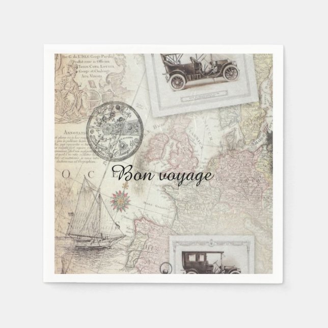 Vintage travel  napkins (Front)