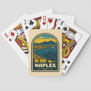 Vintage Travel Naples Italy Retro Scenic Coastline Poker Cards