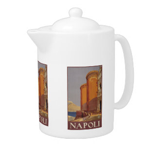 Vintage Travel Napoli Naples Italy teapot