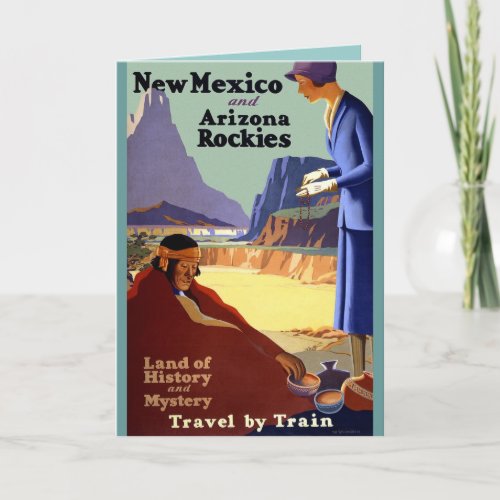 Vintage Travel _ New Mexico and Arizona Rockies Card