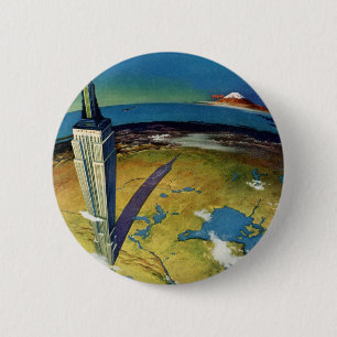 Vintage Travel New York City Empire State Building Button