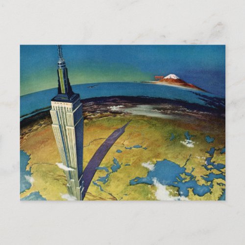 Vintage Travel New York City Empire State Building Postcard