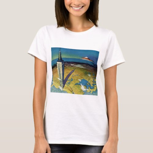 Vintage Travel New York City Empire State Building T_Shirt