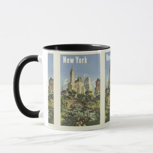 Vintage Travel New York City Mug