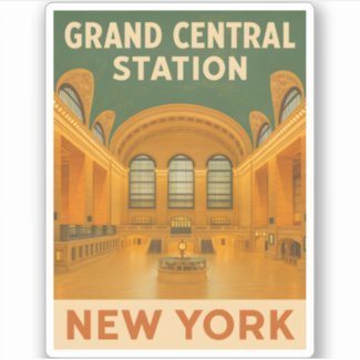 Vintage Travel New York Grand Central Station