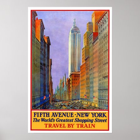 Vintage Travel,new York Poster