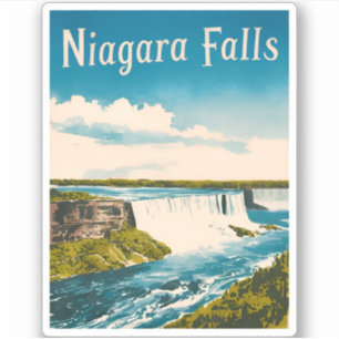 Vintage Travel Niagara Falls Retro Scenic Sticker