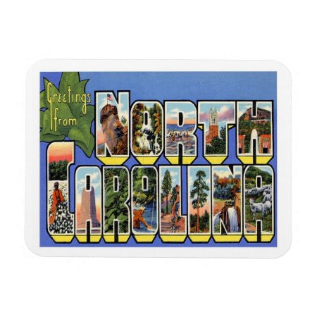 Vintage Travel North Carolina Magnet