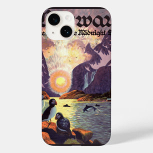 Vintage Travel, Norway Fjord Land of Midnight Sun Case-Mate iPhone 14 Case