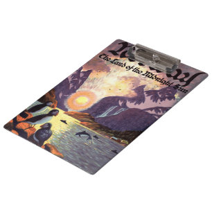 Vintage Travel, Norway Fjord Land of Midnight Sun Clipboard