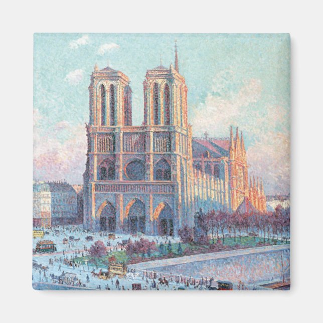 Vintage Travel Notre Dame de Paris Magnet (Front)