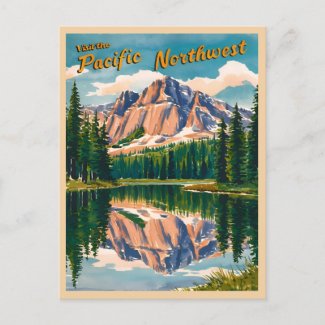 Vintage Travel Pacific Northwest Retro Scenic