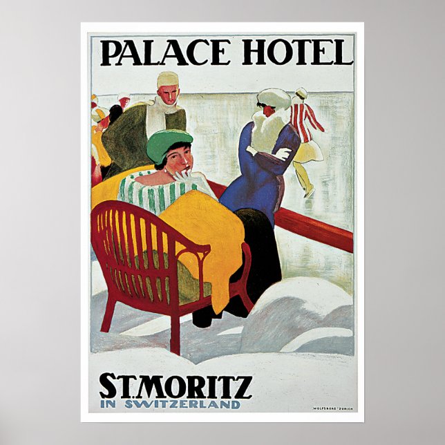 Vintage Travel, Palace Hotel Poster (Front)