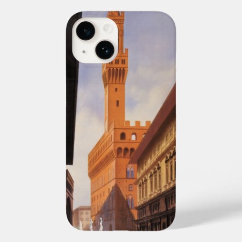 Vintage Travel Palazzo Vecchio Florence Italy Case_Mate iPhone 14 Case