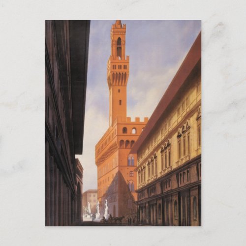 Vintage Travel Palazzo Vecchio Florence Italy Postcard