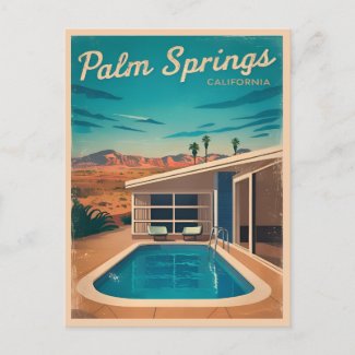 Vintage Travel Palm Springs California Scenic