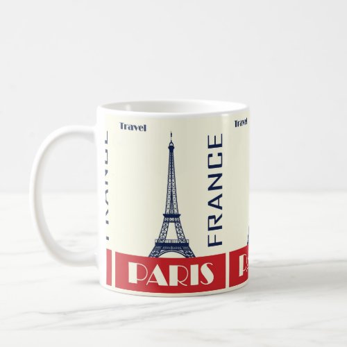 Vintage Travel Pars France Coffee Mug