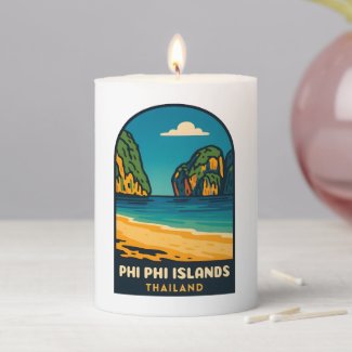 Vintage Travel Phi Phi Islands Thailand Beach