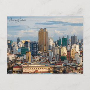 vintage travel Phnom penh Cambodia Angkor Wat Postcard
