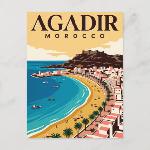 Vintage Travel Postcard Agadir Morocco
