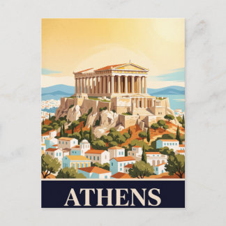 Vintage Travel Postcard | Athens