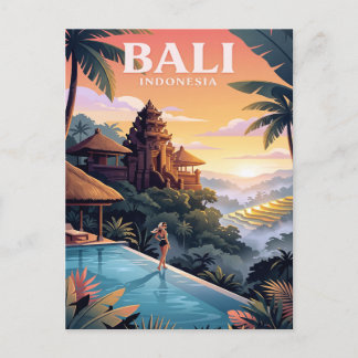 Vintage Travel Postcard | Bali Indonesia