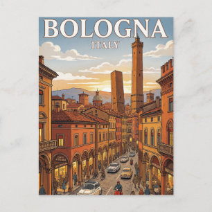 Vintage Travel Postcard Bologna, Italy